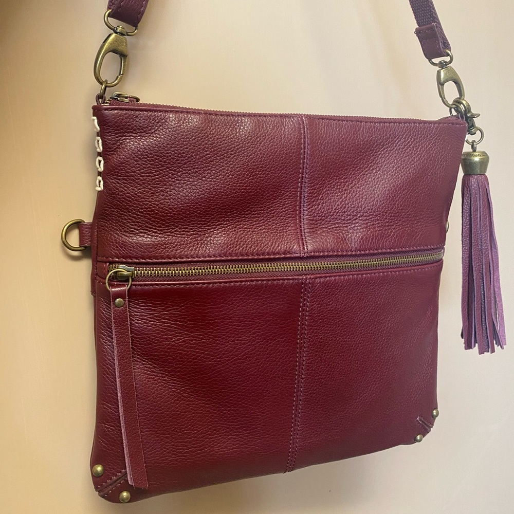 Lucky Brand Leather Convertible Crossbody Bag